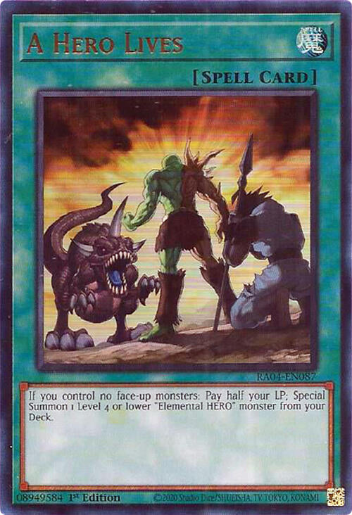 A Hero Lives [RA04-EN087] Ultra Rare | Exor Games New Glasgow