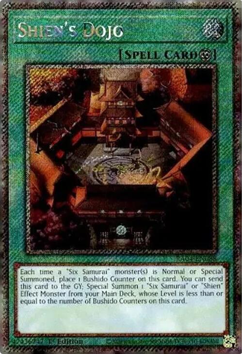 Shien's Dojo [RA04-EN088] Platinum Secret Rare | Exor Games New Glasgow