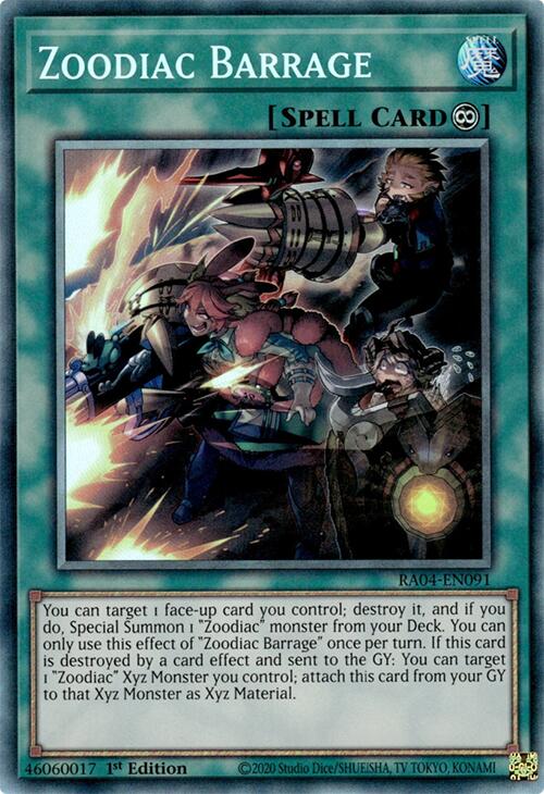 Zoodiac Barrage [RA04-EN091] Prismatic Collector's Rare | Exor Games New Glasgow
