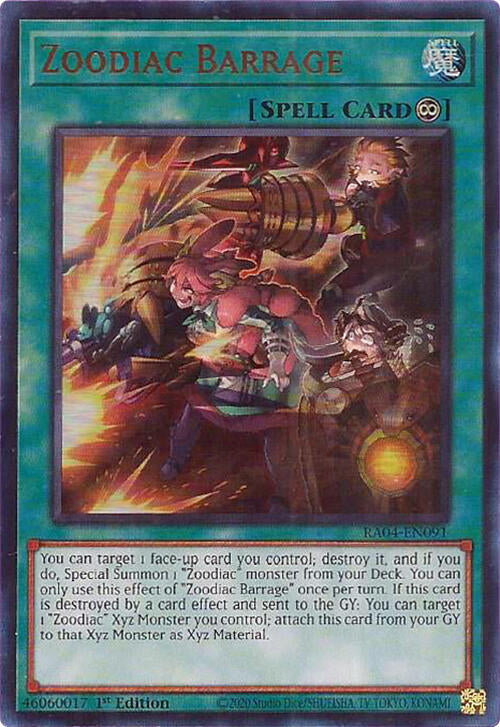 Zoodiac Barrage [RA04-EN091] Ultra Rare | Exor Games New Glasgow