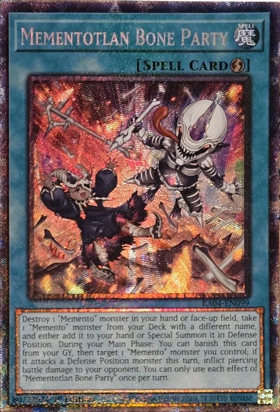 Mementotlan Bone Party [RA04-EN099] Prismatic Collector's Rare | Exor Games New Glasgow