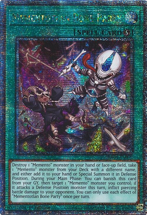 Mementotlan Bone Party [RA04-EN099] Quarter Century Secret Rare | Exor Games New Glasgow