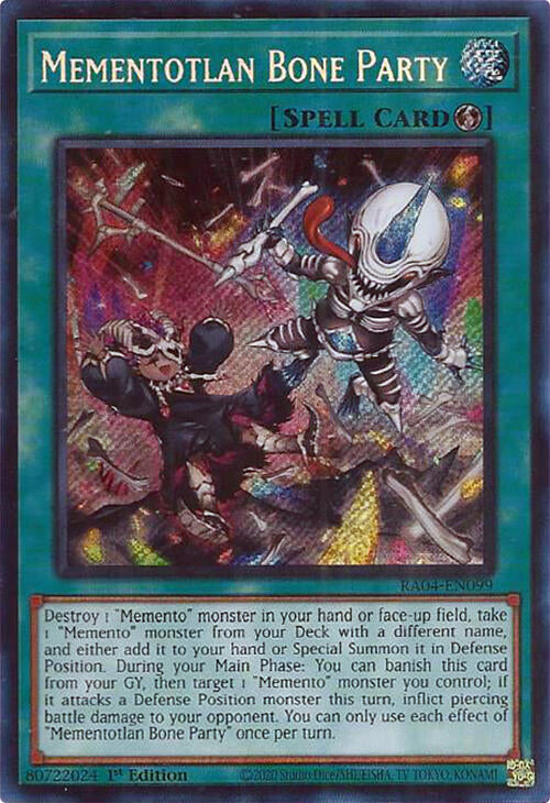 Mementotlan Bone Party [RA04-EN099] Secret Rare | Exor Games New Glasgow
