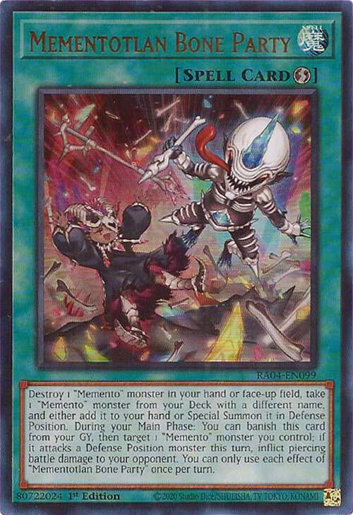 Mementotlan Bone Party [RA04-EN099] Ultra Rare | Exor Games New Glasgow