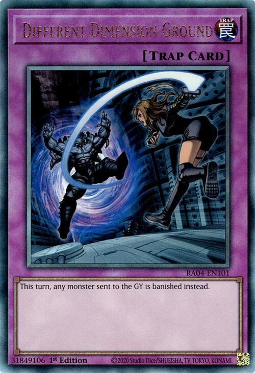Different Dimension Ground [RA04-EN101] Prismatic Ultimate Rare | Exor Games New Glasgow