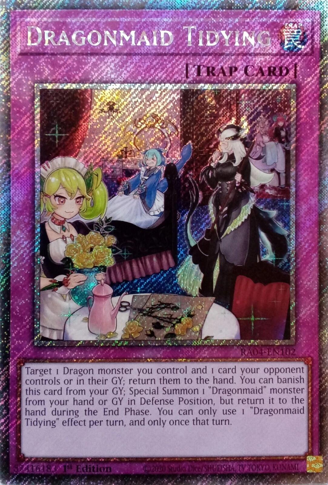 Dragonmaid Tidying [RA04-EN102] Platinum Secret Rare | Exor Games New Glasgow