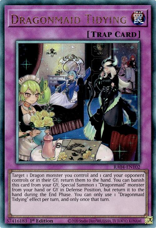 Dragonmaid Tidying [RA04-EN102] Prismatic Ultimate Rare | Exor Games New Glasgow