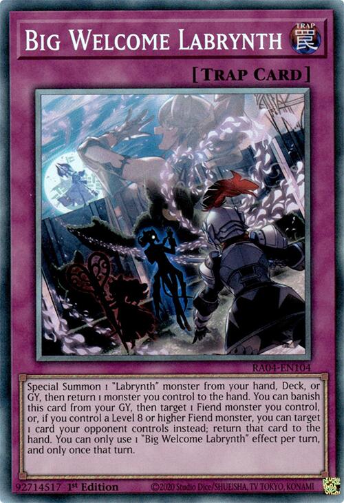 Big Welcome Labrynth [RA04-EN104] Prismatic Collector's Rare | Exor Games New Glasgow
