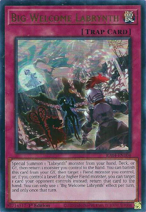 Big Welcome Labrynth [RA04-EN104] Ultra Rare | Exor Games New Glasgow