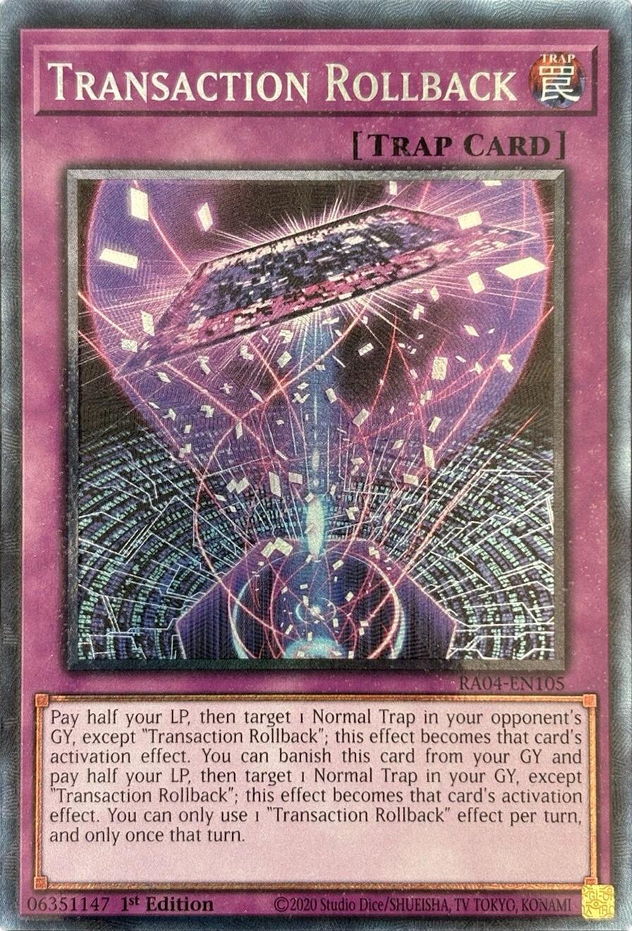 Transaction Rollback [RA04-EN105] Prismatic Collector's Rare | Exor Games New Glasgow