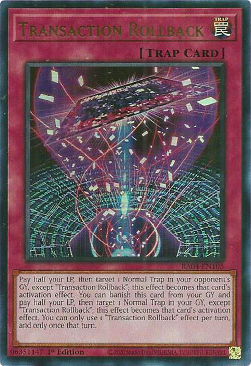 Transaction Rollback [RA04-EN105] Ultra Rare | Exor Games New Glasgow