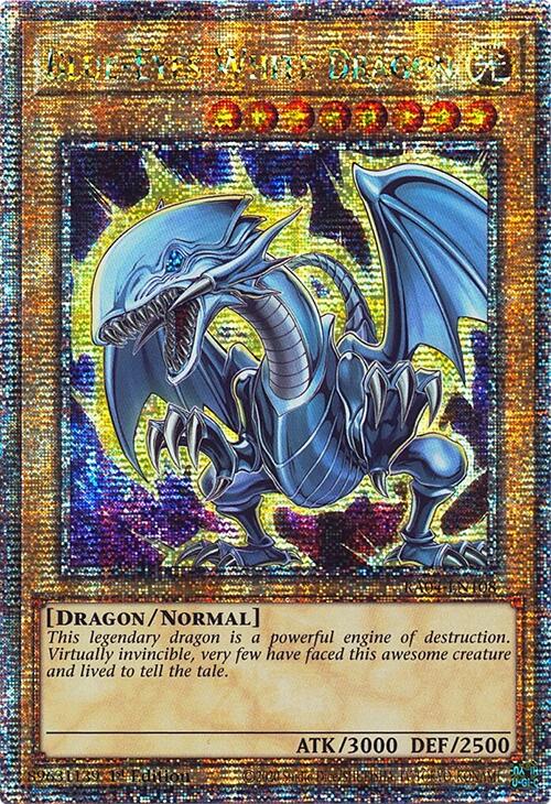 Blue-Eyes White Dragon (7th Art) [RA04-EN108] Quarter Century Secret Rare | Exor Games New Glasgow