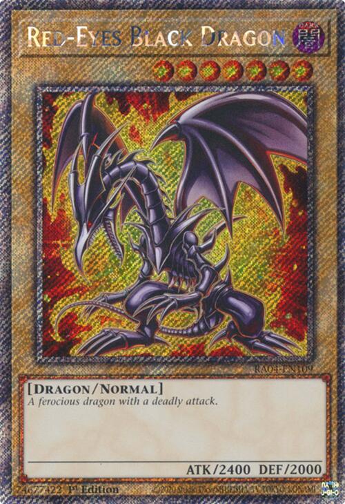 Red-Eyes Black Dragon (7th Art) [RA04-EN109] Platinum Secret Rare | Exor Games New Glasgow