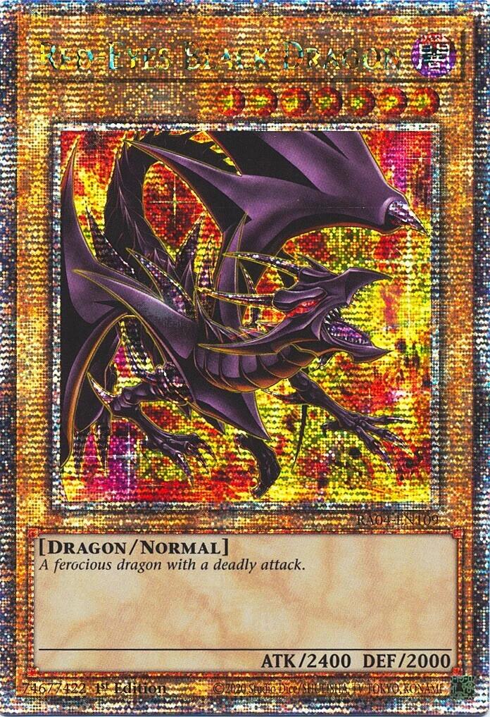 Red-Eyes Black Dragon (8th Art) [RA04-EN109] Quarter Century Secret Rare | Exor Games New Glasgow