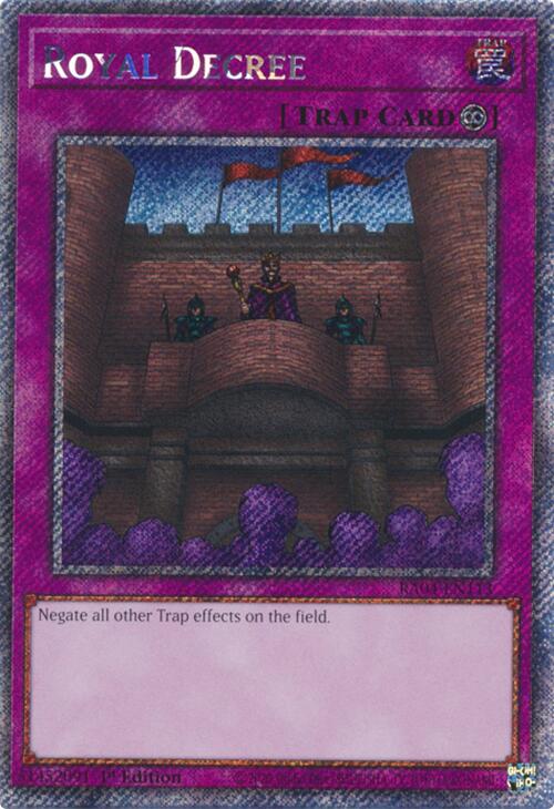 Royal Decree [RA04-EN113] Platinum Secret Rare | Exor Games New Glasgow