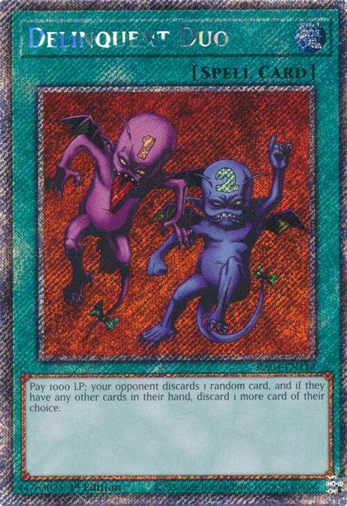 Delinquent Duo [RA04-EN114] Platinum Secret Rare | Exor Games New Glasgow