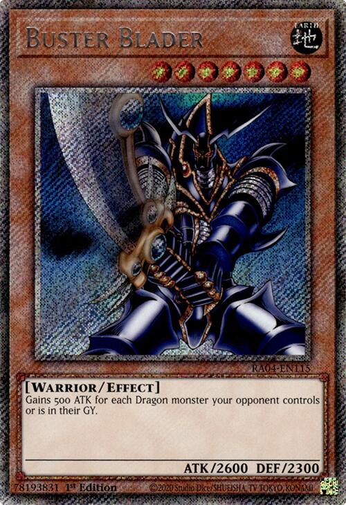 Buster Blader [RA04-EN115] Platinum Secret Rare | Exor Games New Glasgow