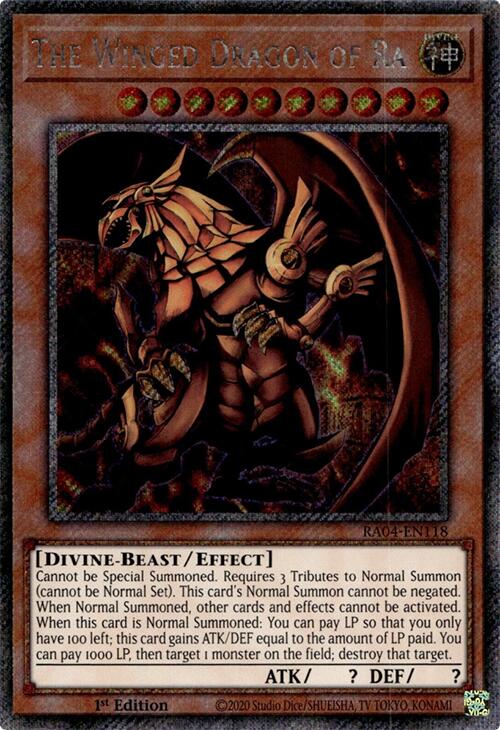 The Winged Dragon of Ra [RA04-EN118] Platinum Secret Rare | Exor Games New Glasgow