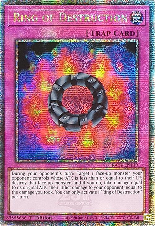 Ring of Destruction [RA04-EN119] Quarter Century Secret Rare | Exor Games New Glasgow