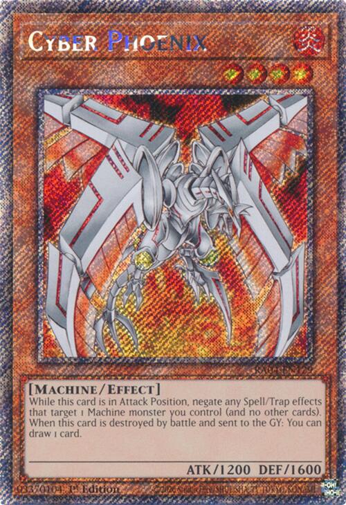 Cyber Phoenix [RA04-EN129] Platinum Secret Rare | Exor Games New Glasgow