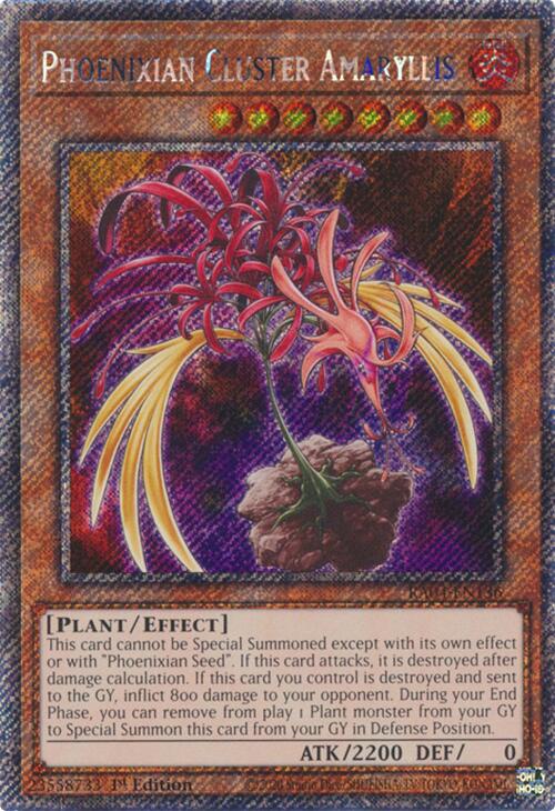 Phoenixian Cluster Amaryllis [RA04-EN136] Platinum Secret Rare | Exor Games New Glasgow