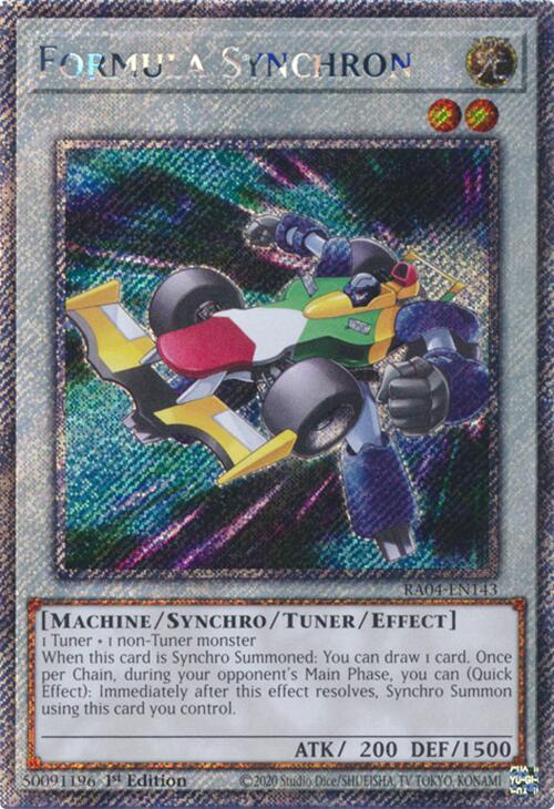 Formula Synchron [RA04-EN143] Platinum Secret Rare | Exor Games New Glasgow