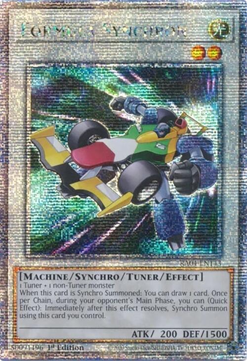 Formula Synchron [RA04-EN143] Quarter Century Secret Rare | Exor Games New Glasgow