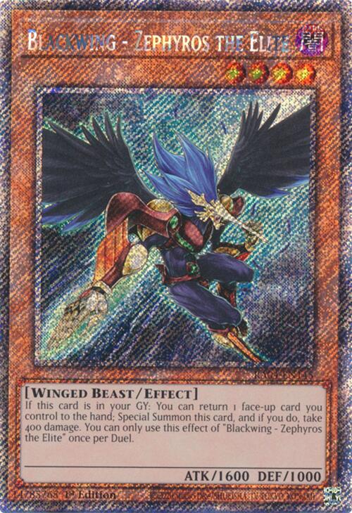 Blackwing - Zephyros the Elite [RA04-EN145] Platinum Secret Rare | Exor Games New Glasgow