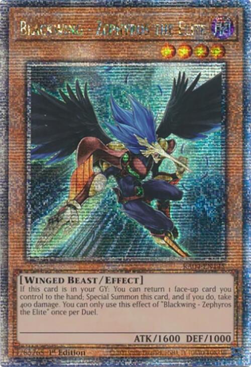 Blackwing - Zephyros the Elite [RA04-EN145] Quarter Century Secret Rare | Exor Games New Glasgow