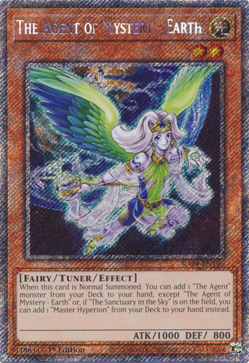 The Agent of Mystery - Earth [RA04-EN146] Platinum Secret Rare | Exor Games New Glasgow