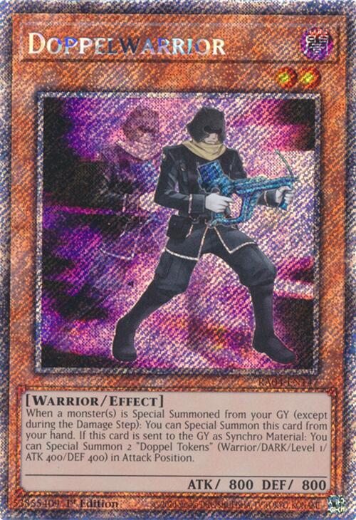 Doppelwarrior [RA04-EN147] Platinum Secret Rare | Exor Games New Glasgow