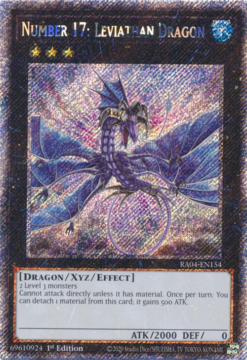 Number 17: Leviathan Dragon [RA04-EN154] Platinum Secret Rare | Exor Games New Glasgow