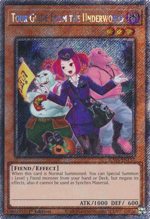 Tour Guide from the Underworld (Alternate Art) [RA04-EN157] Platinum Secret Rare | Exor Games New Glasgow