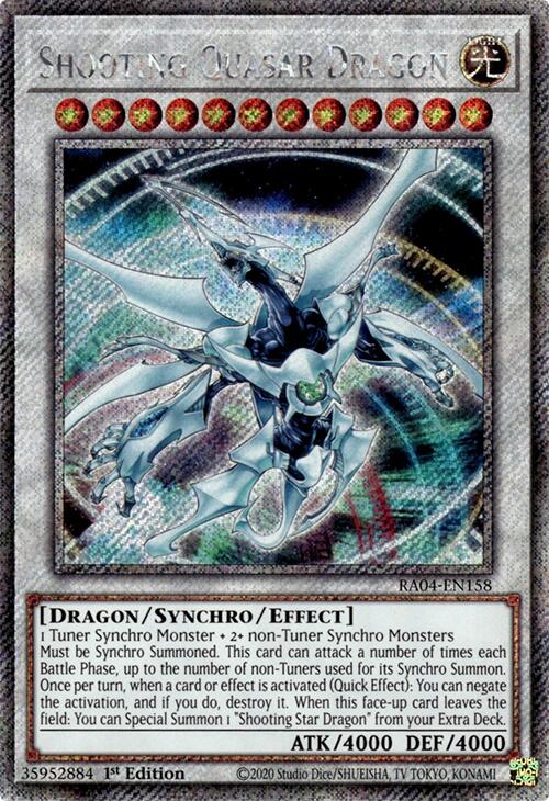 Shooting Quasar Dragon [RA04-EN158] Platinum Secret Rare | Exor Games New Glasgow