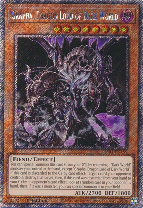 Grapha, Dragon Lord of Dark World [RA04-EN159] Platinum Secret Rare | Exor Games New Glasgow