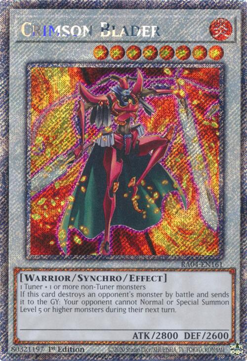 Crimson Blader [RA04-EN161] Platinum Secret Rare | Exor Games New Glasgow