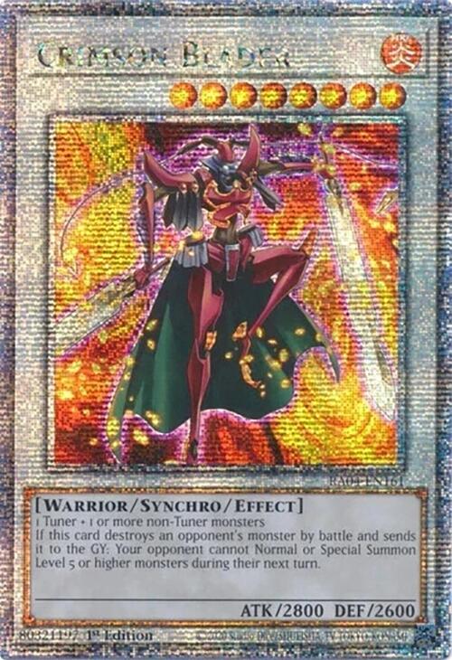 Crimson Blader [RA04-EN161] Quarter Century Secret Rare | Exor Games New Glasgow