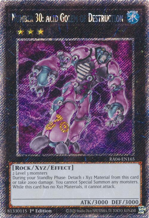 Number 30: Acid Golem of Destruction [RA04-EN165] Platinum Secret Rare | Exor Games New Glasgow