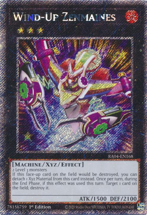 Wind-Up Zenmaines [RA04-EN168] Platinum Secret Rare | Exor Games New Glasgow