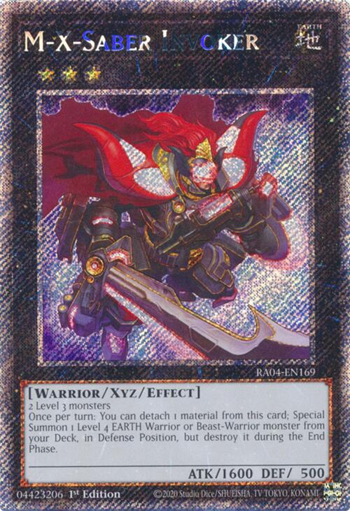 M-X-Saber Invoker [RA04-EN169] Platinum Secret Rare | Exor Games New Glasgow