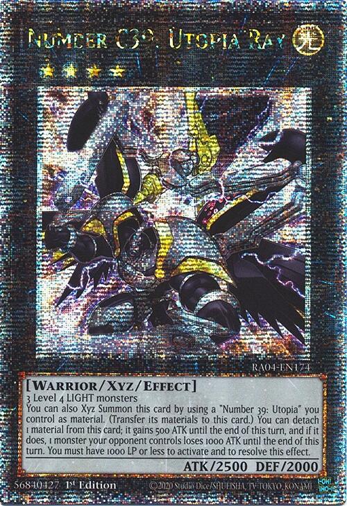 Number C39: Utopia Ray [RA04-EN174] Quarter Century Secret Rare | Exor Games New Glasgow
