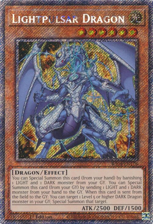 Lightpulsar Dragon [RA04-EN176] Platinum Secret Rare | Exor Games New Glasgow