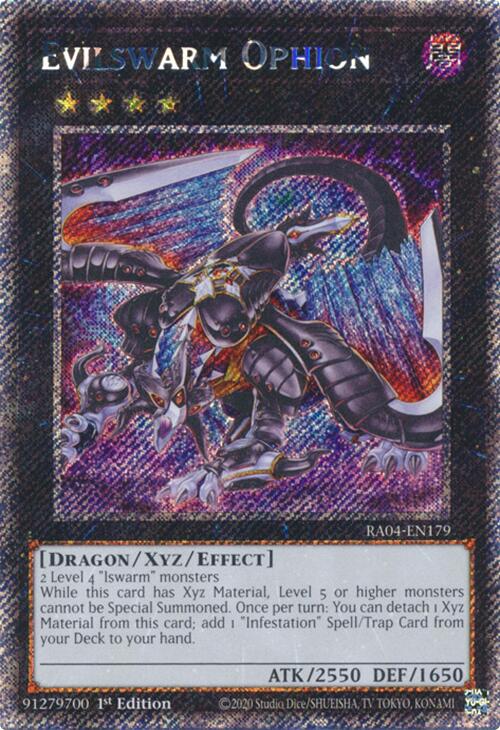 Evilswarm Ophion [RA04-EN179] Platinum Secret Rare | Exor Games New Glasgow