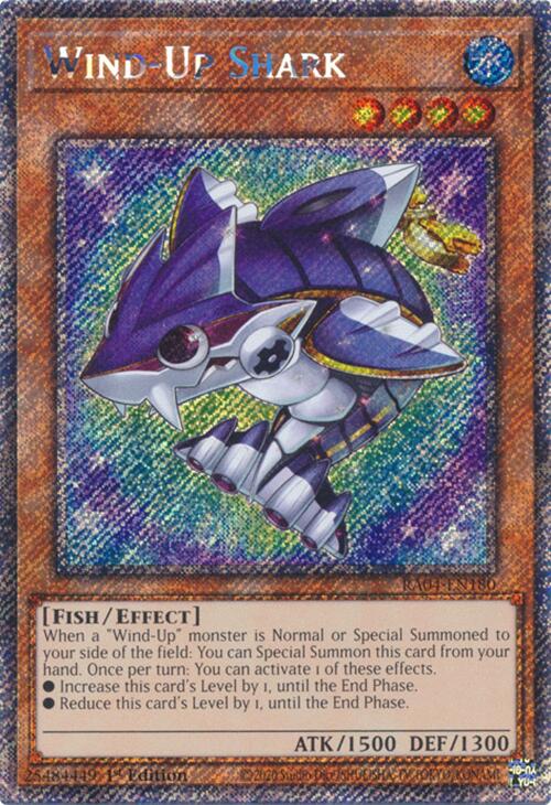 Wind-Up Shark [RA04-EN180] Platinum Secret Rare | Exor Games New Glasgow