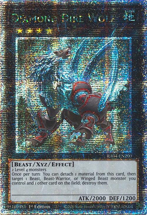 Diamond Dire Wolf [RA04-EN200] Quarter Century Secret Rare | Exor Games New Glasgow