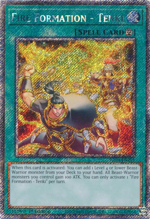 Fire Formation - Tenki [RA04-EN201] Platinum Secret Rare | Exor Games New Glasgow