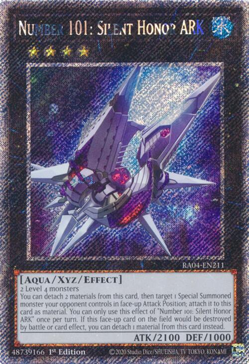 Number 101: Silent Honor ARK [RA04-EN211] Platinum Secret Rare | Exor Games New Glasgow