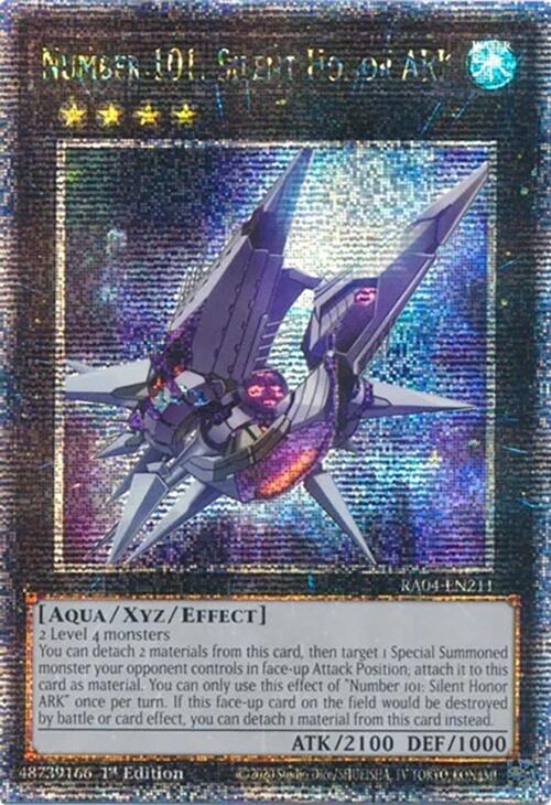 Number 101: Silent Honor ARK [RA04-EN211] Quarter Century Secret Rare | Exor Games New Glasgow
