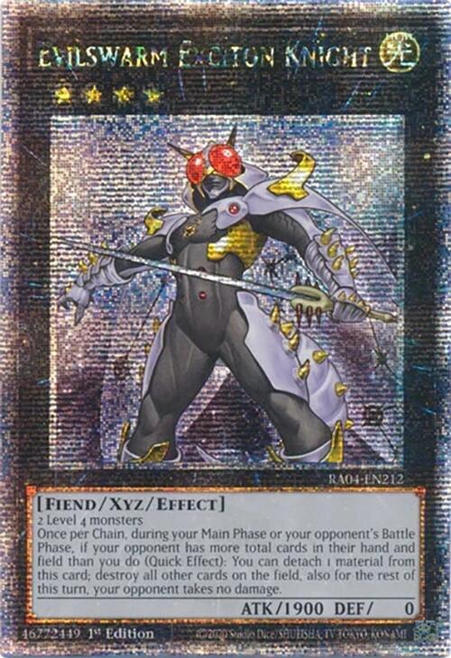 Evilswarm Exciton Knight [RA04-EN212] Quarter Century Secret Rare | Exor Games New Glasgow