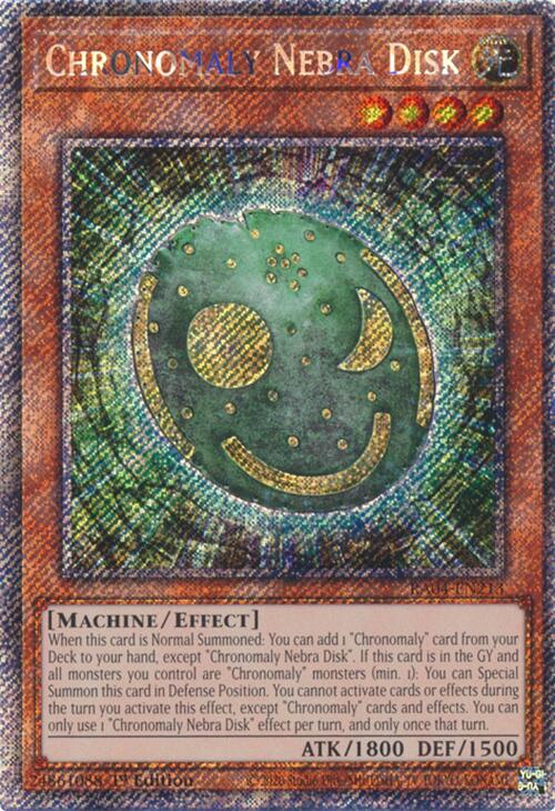 Chronomaly Nebra Disk [RA04-EN213] Platinum Secret Rare | Exor Games New Glasgow
